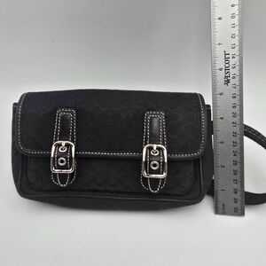 Coach y2k buckle Signature C Monogram Canvas Waist Bag Belt Pouch Fanny Pack